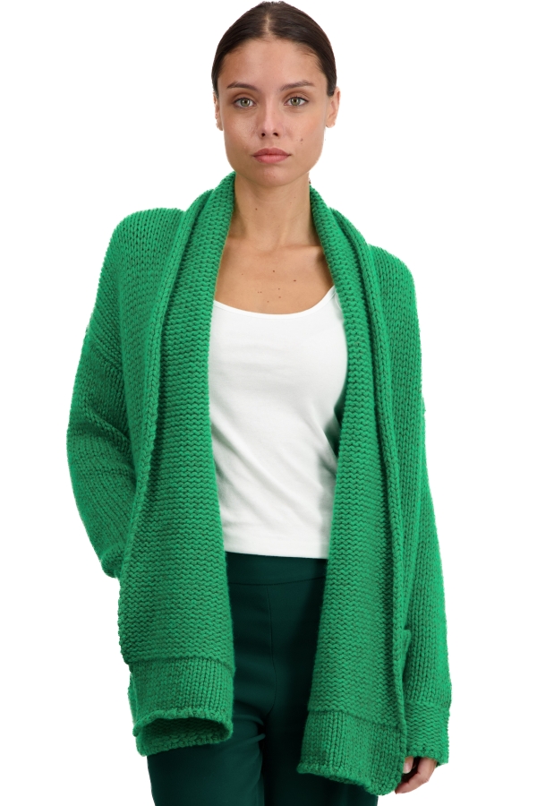 Cashmere cashmere donna maglioni in filato grosso vienne basil new green xs