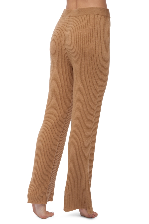 Cashmere cashmere donna pantaloni leggings avignon cammello 2xl