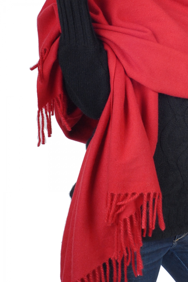 Cashmere cashmere donna scialli niry rosso intenso 200x90cm