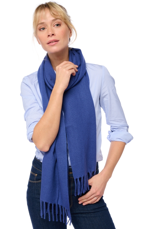 Cashmere cashmere donna sciarpe foulard kazu200 blu maschio 200 x 35 cm