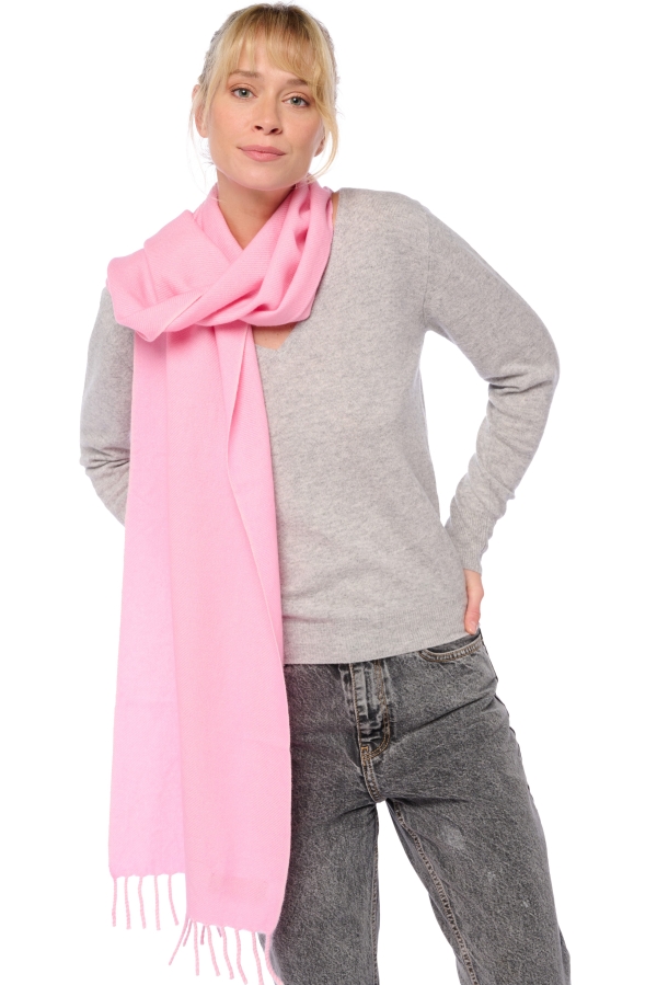 Cashmere cashmere donna sciarpe foulard kazu200 rosa confetto 200 x 35 cm
