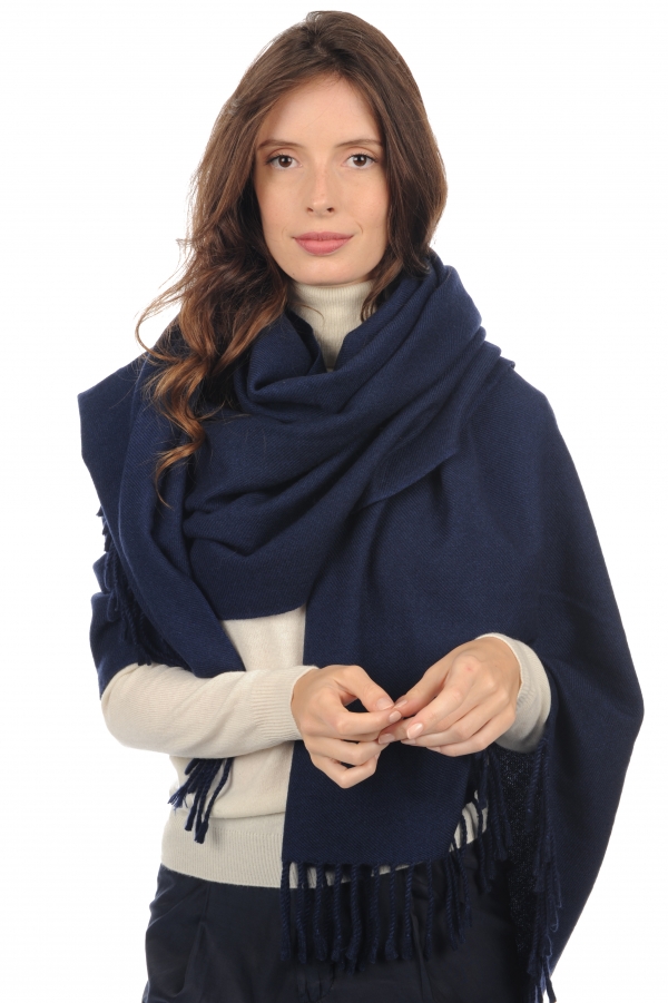 Cashmere cashmere donna sciarpe foulard niry blu navy 200x90cm