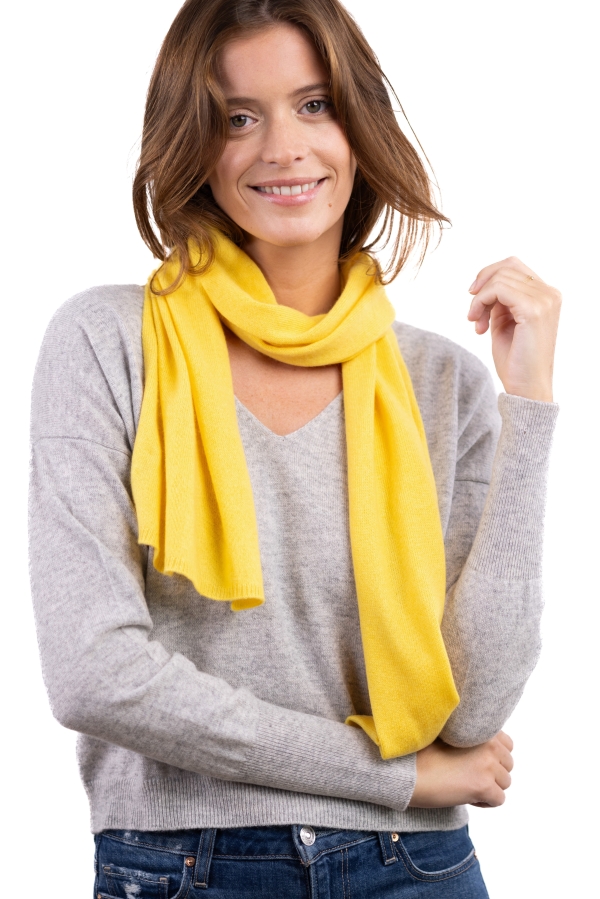 Cashmere cashmere donna sciarpe foulard ozone daffodil 160 x 30 cm