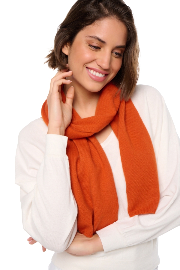 Cashmere cashmere donna sciarpe foulard ozone marmelade 160 x 30 cm