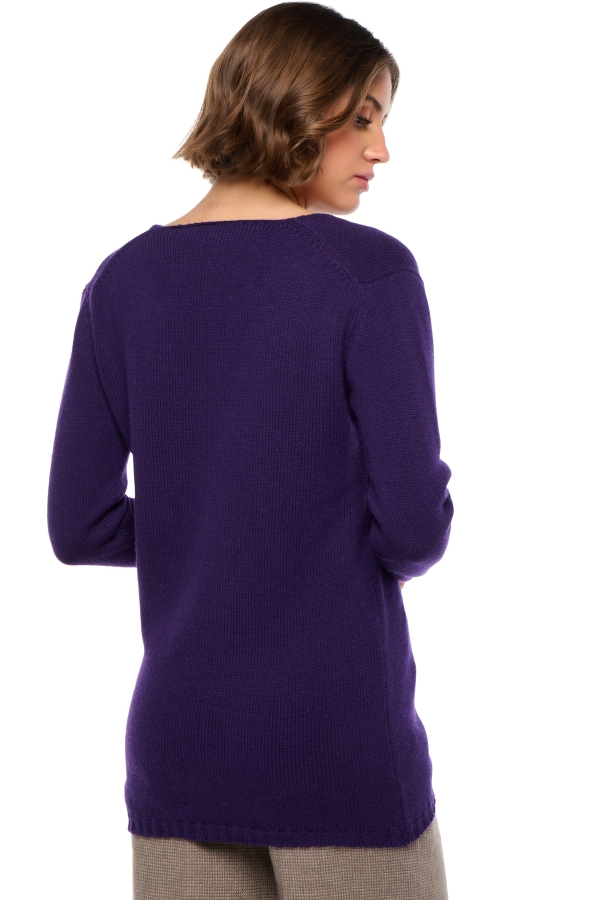 Cashmere cashmere donna scollo a v vanessa deep purple 2xl