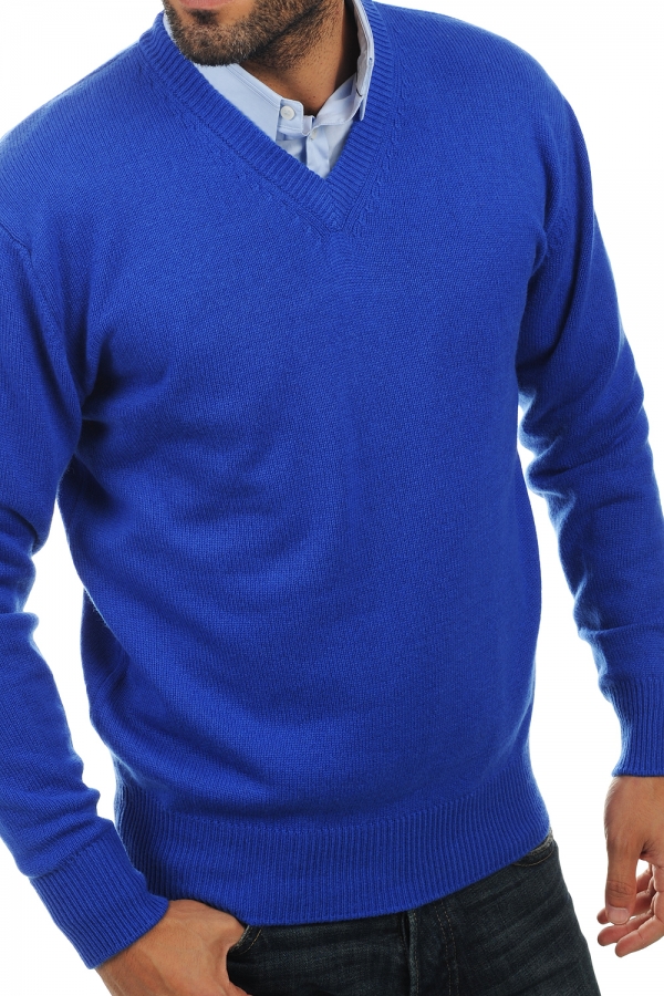 Cashmere uomo maglioni in filato grosso hippolyte 4f blu lapis 2xl