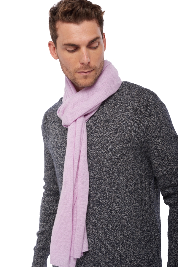 Cashmere uomo sciarpe foulard miaou lilas 210 x 38 cm