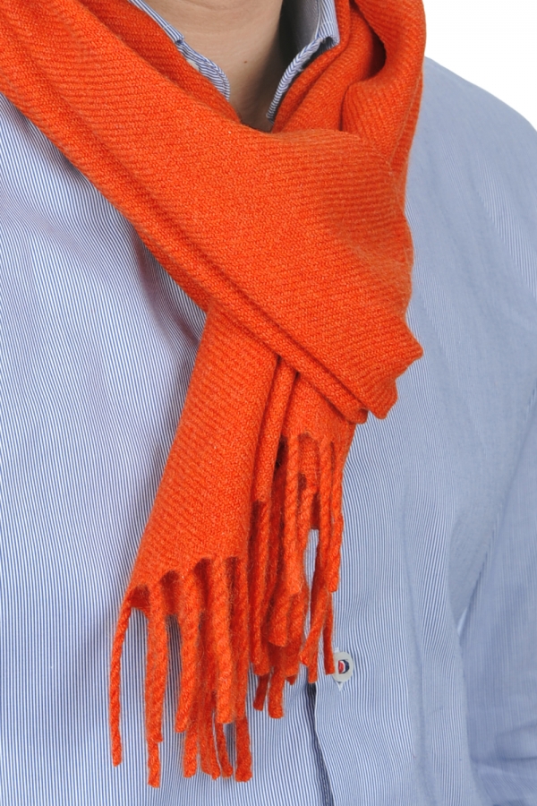 Cashmere uomo sciarpe foulard zak170 paprika 170 x 25 cm