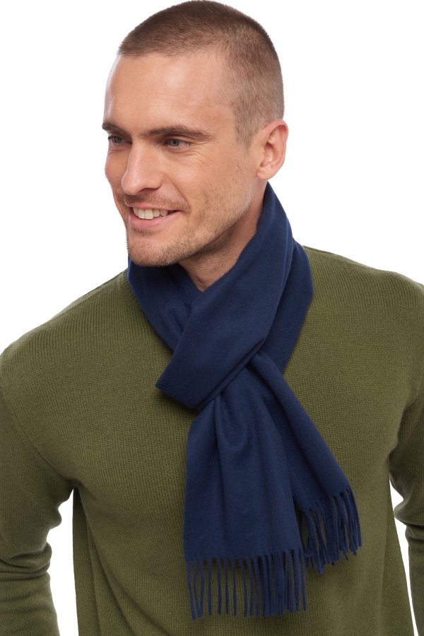 Vigogna uomo sciarpe foulard vicunazak navy 175 x 30 cm