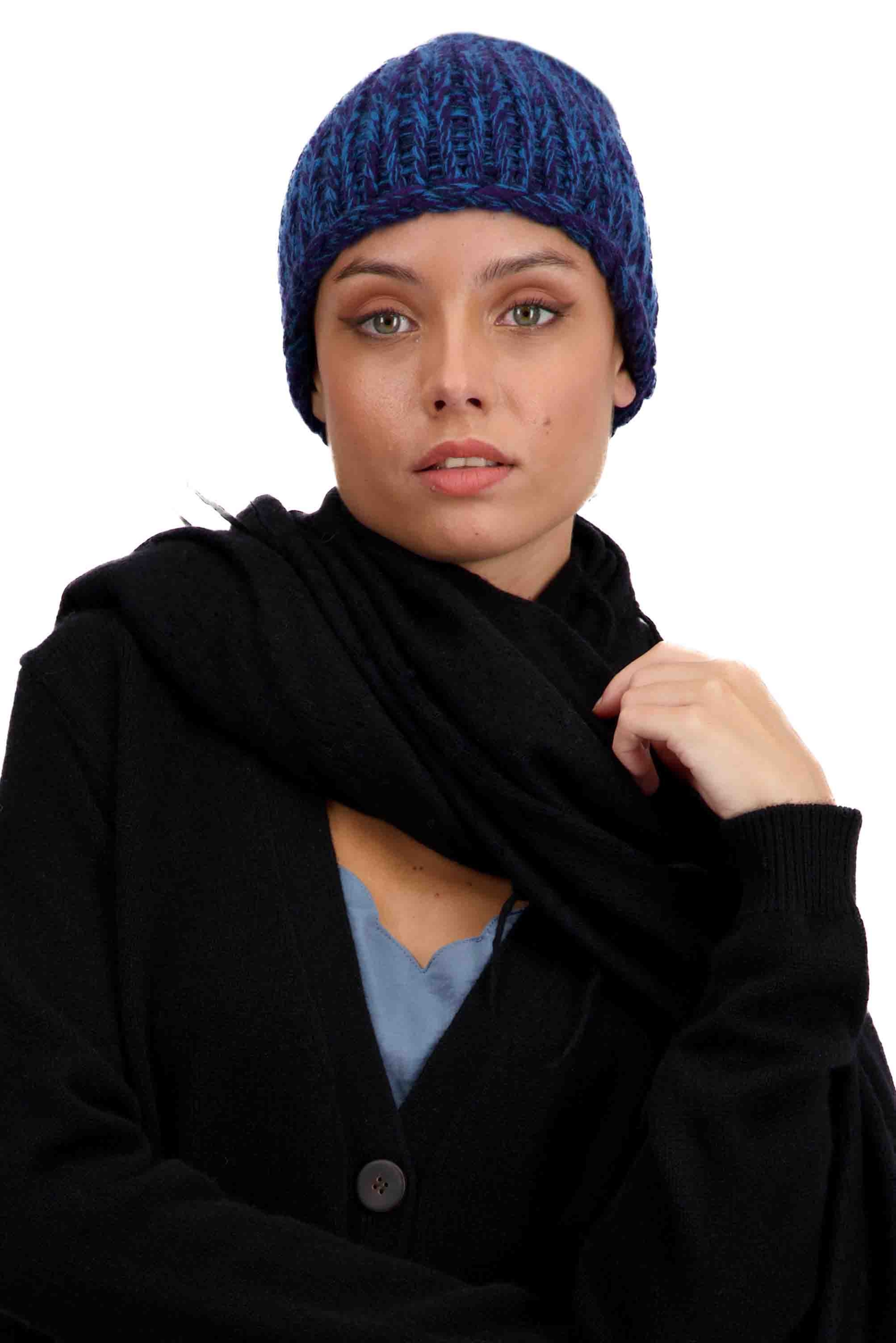 Cashmere accessori berretti tchoopy deep purple blu notte blu anatra 26 x 23 cm