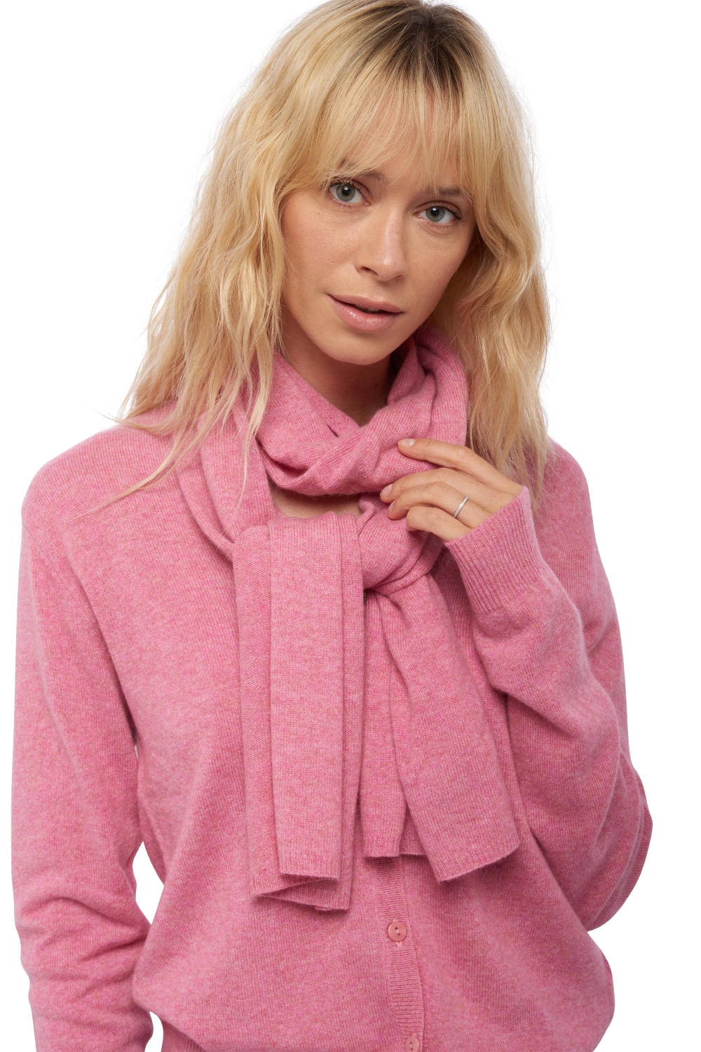 Cashmere accessori novita ozone carnation pink 160 x 30 cm