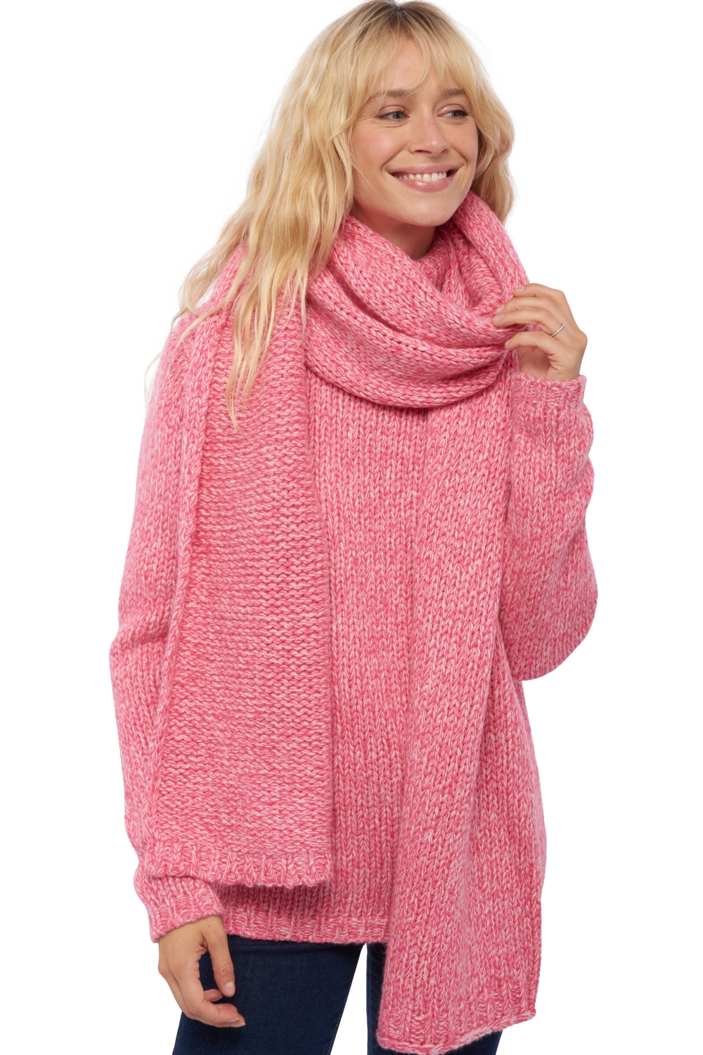 Cashmere accessori novita venus rosa shocking rosa pallido 200 x 38 cm