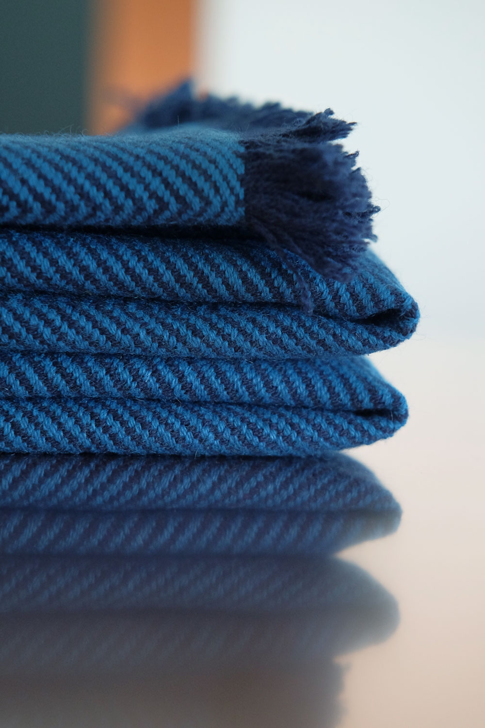 Cashmere accessori plaid erable 130 x 190 blu 130 x 190 cm