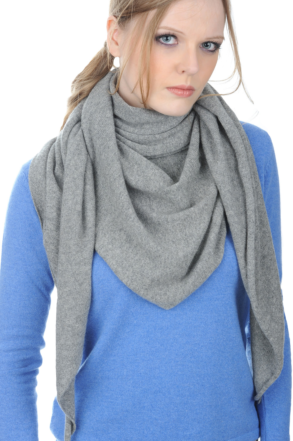 Cashmere accessori sciarpe foulard argan grigio chine taglia unica