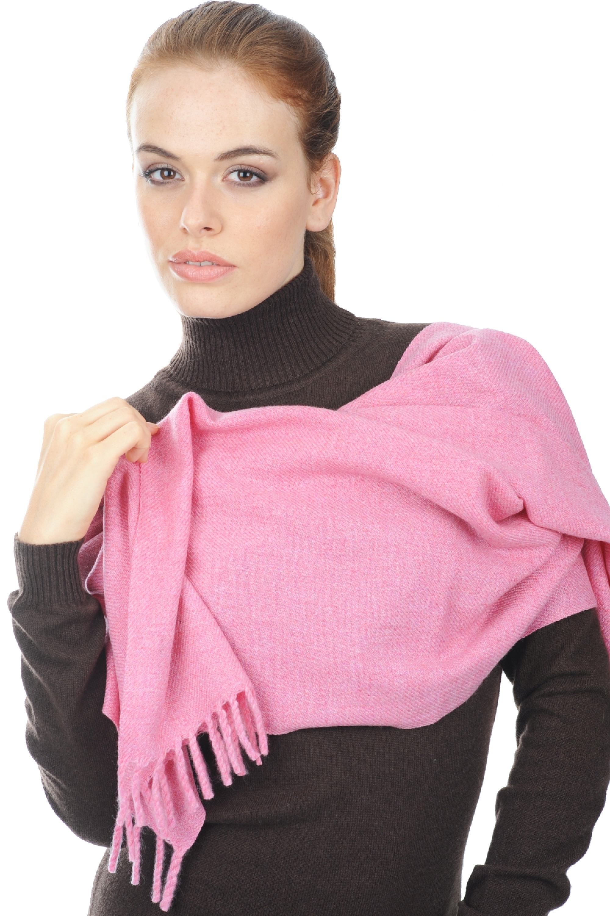 Cashmere accessori sciarpe foulard kazu200 bubble gum 200 x 35 cm