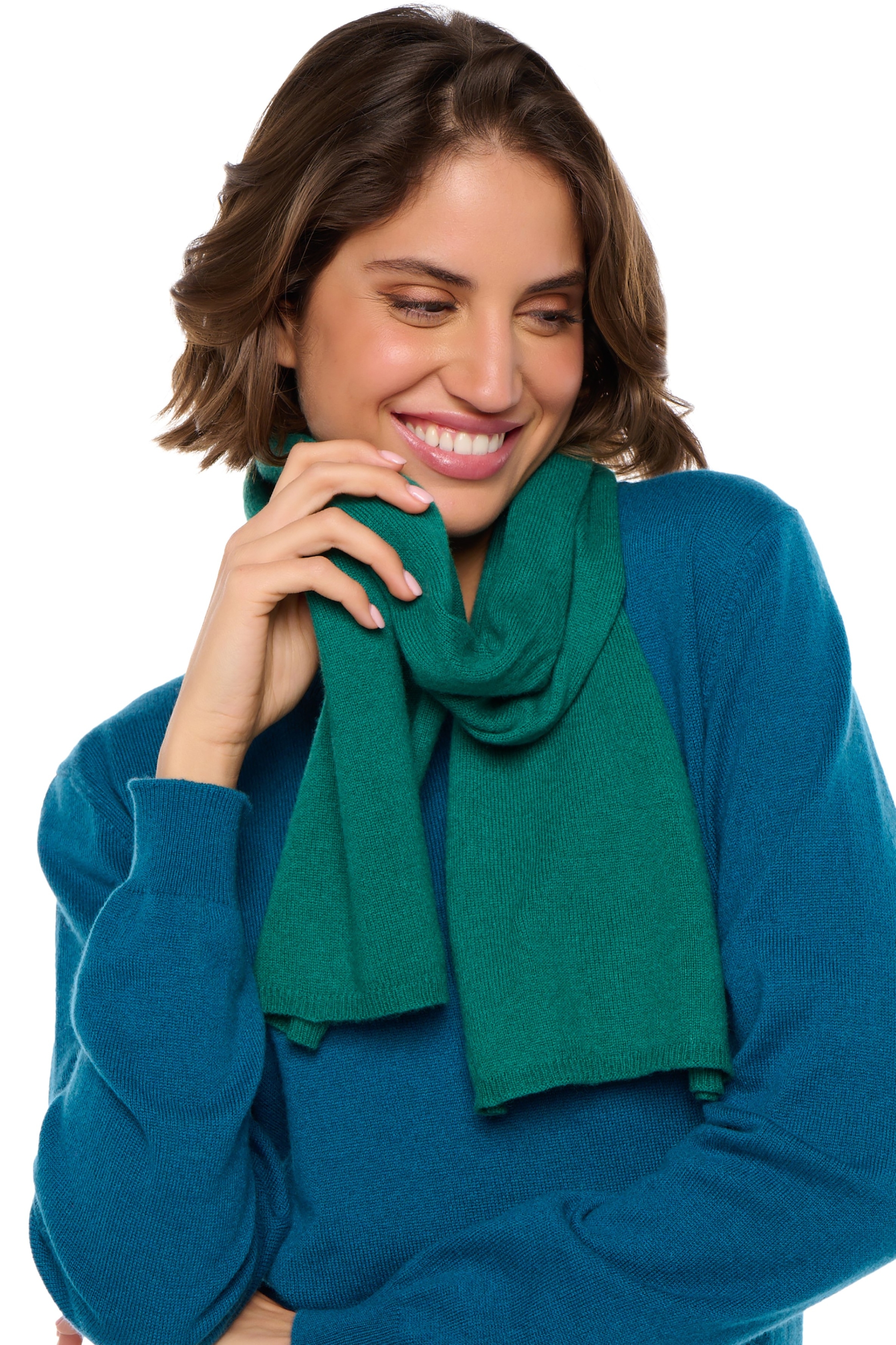 Cashmere accessori sciarpe foulard ozone botanical 160 x 30 cm