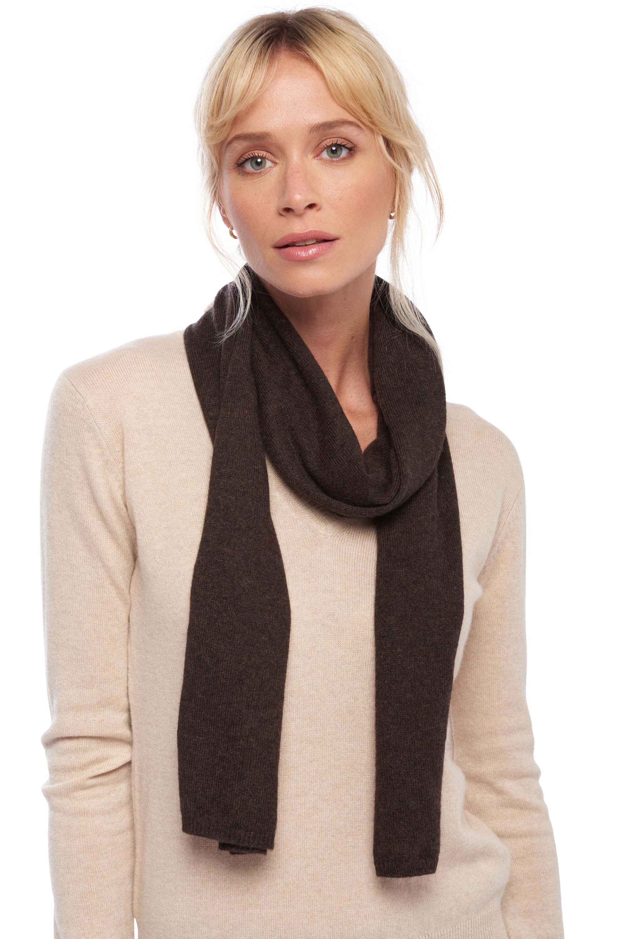 Cashmere accessori sciarpe foulard ozone compost 160 x 30 cm