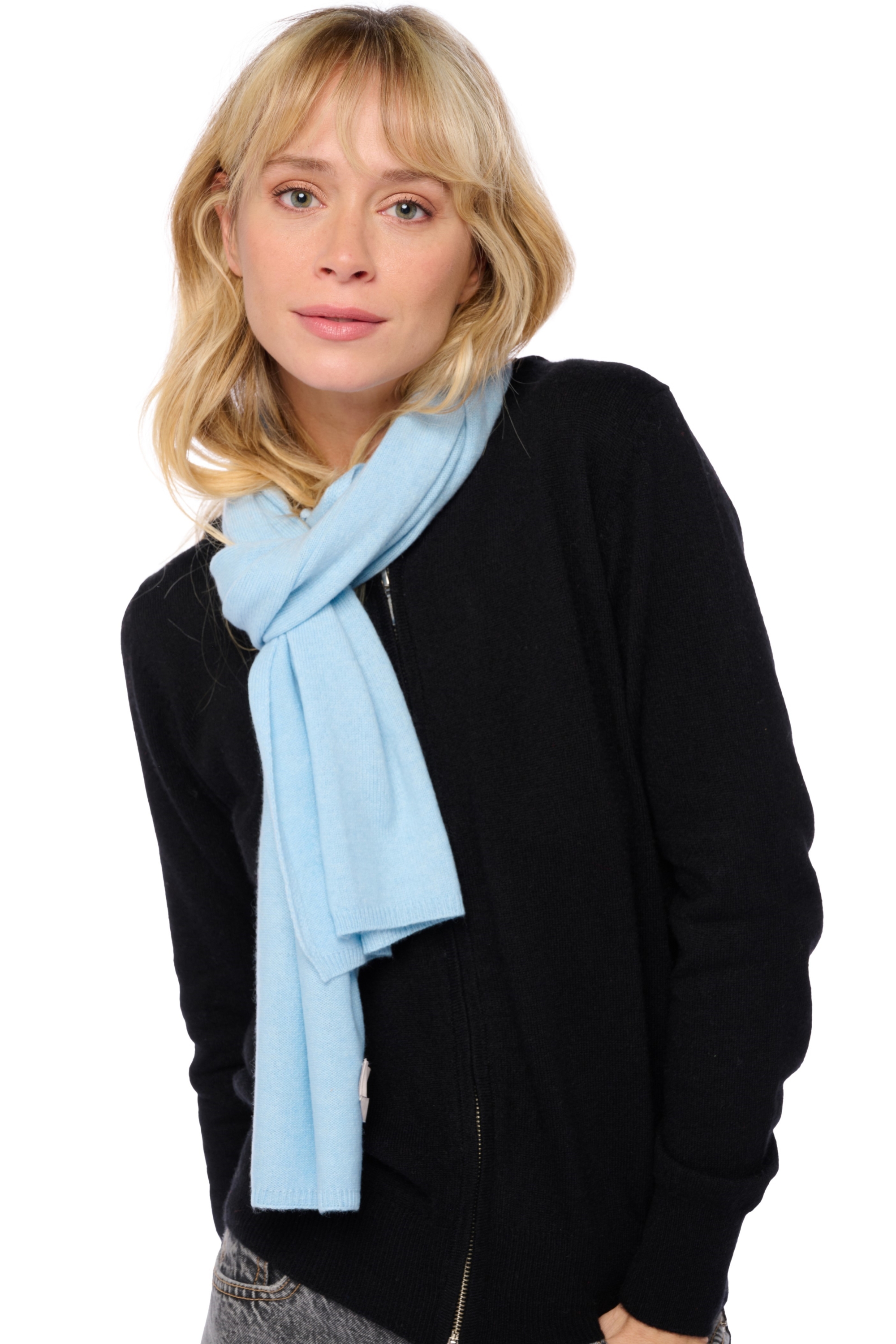 Cashmere accessori sciarpe foulard ozone stratosphere 160 x 30 cm