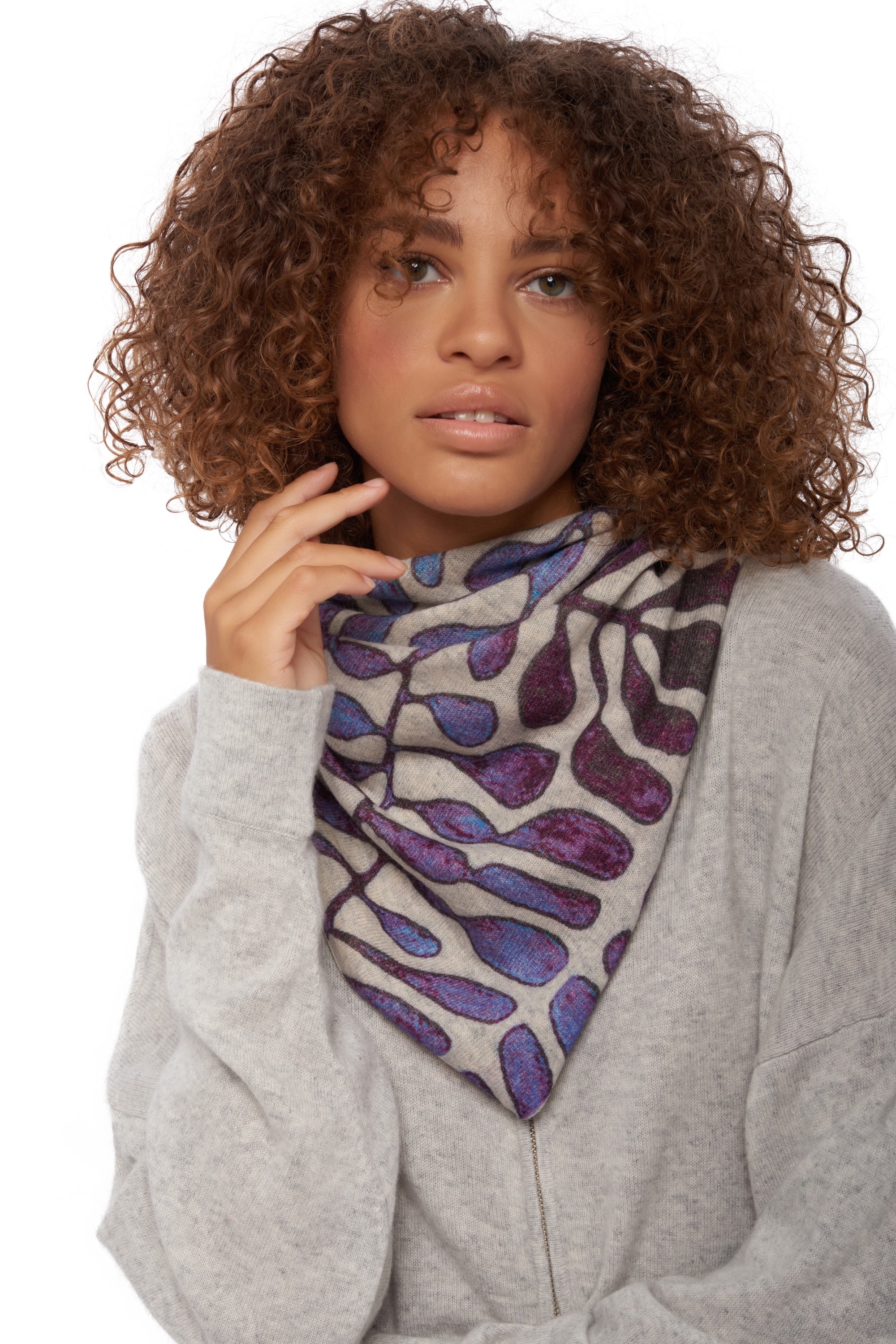 Cashmere accessori sciarpe foulard uno flanella chine 58 cm x 64 cm