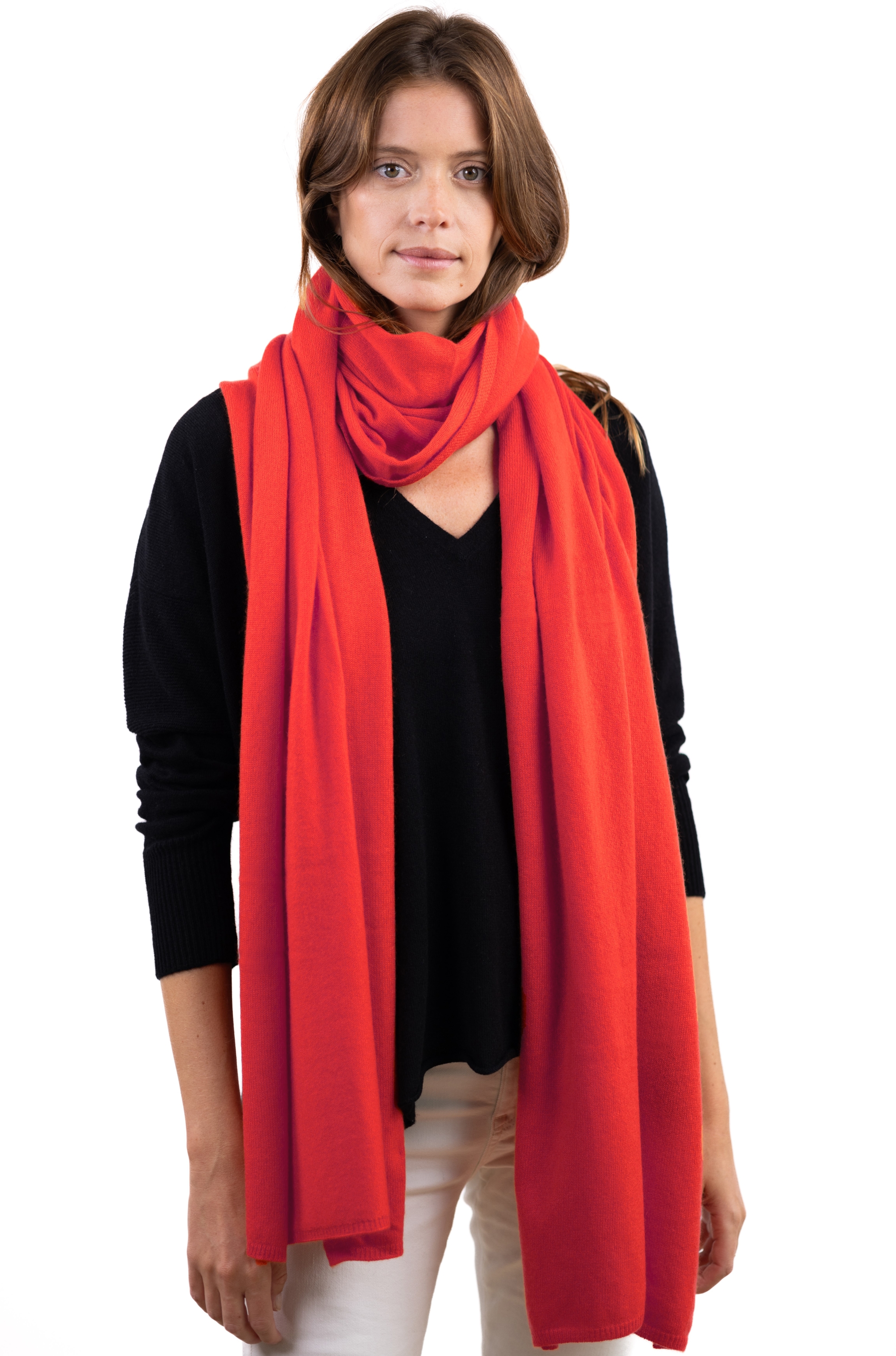 Cashmere accessori sciarpe foulard wifi rouge 230cm x 60cm