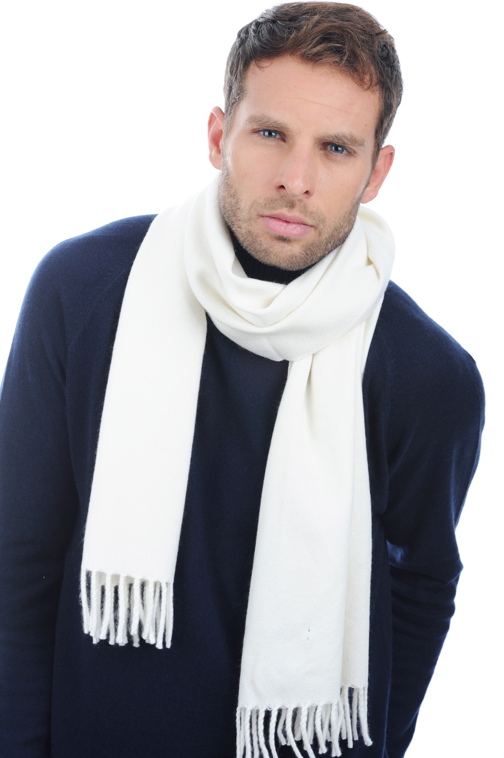 Cashmere accessori sciarpe foulard zak170 milk 170 x 25 cm