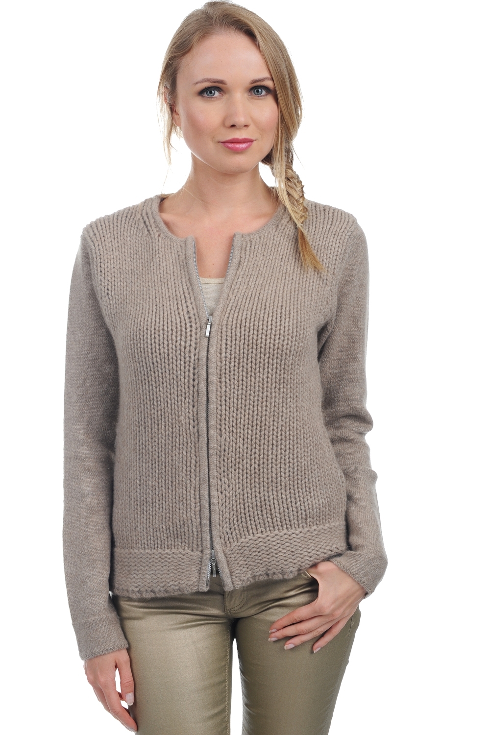Cashmere cashmere donna cardigan neola natural brown xs