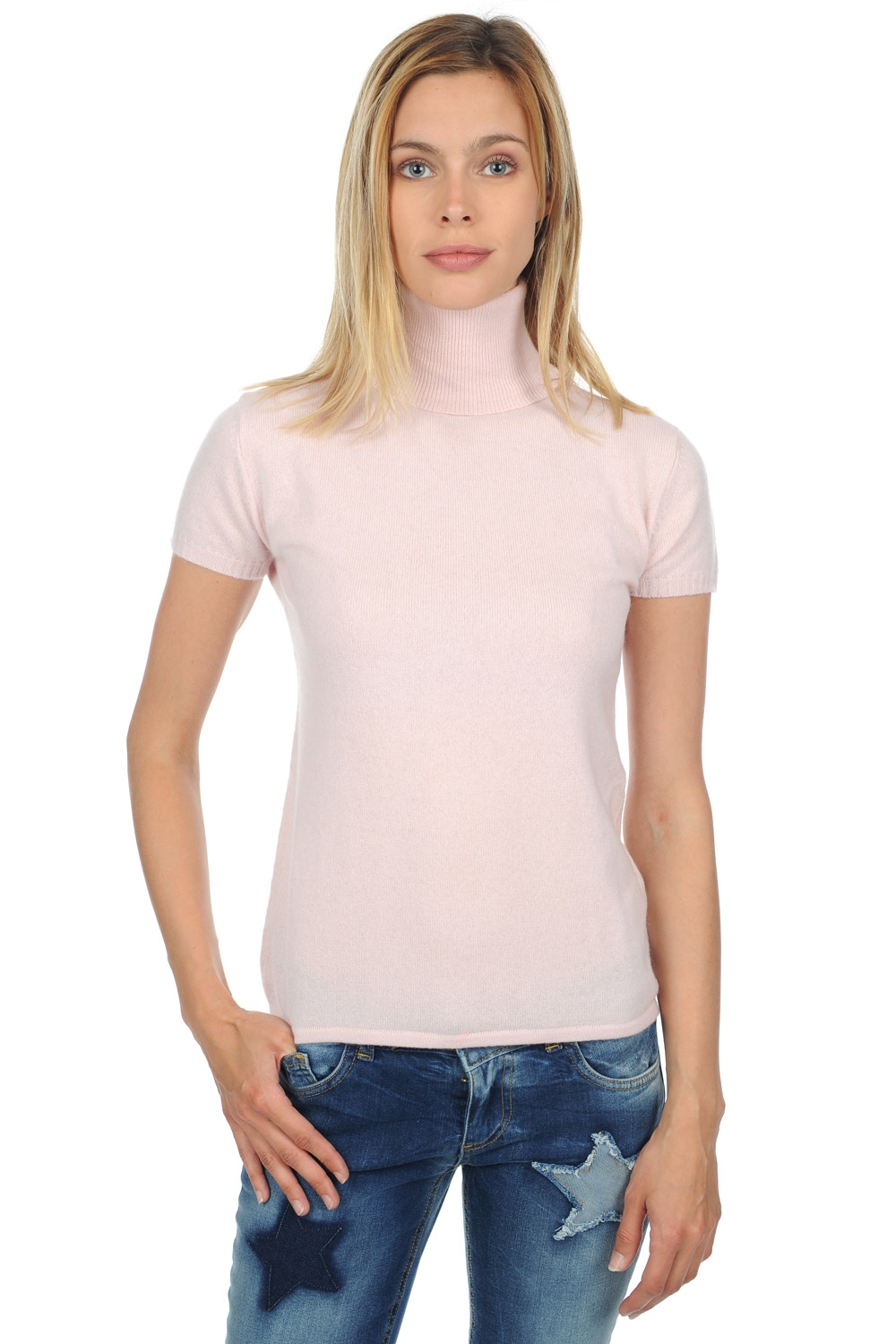 Cashmere cashmere donna collo alto olivia rosa pallido xs