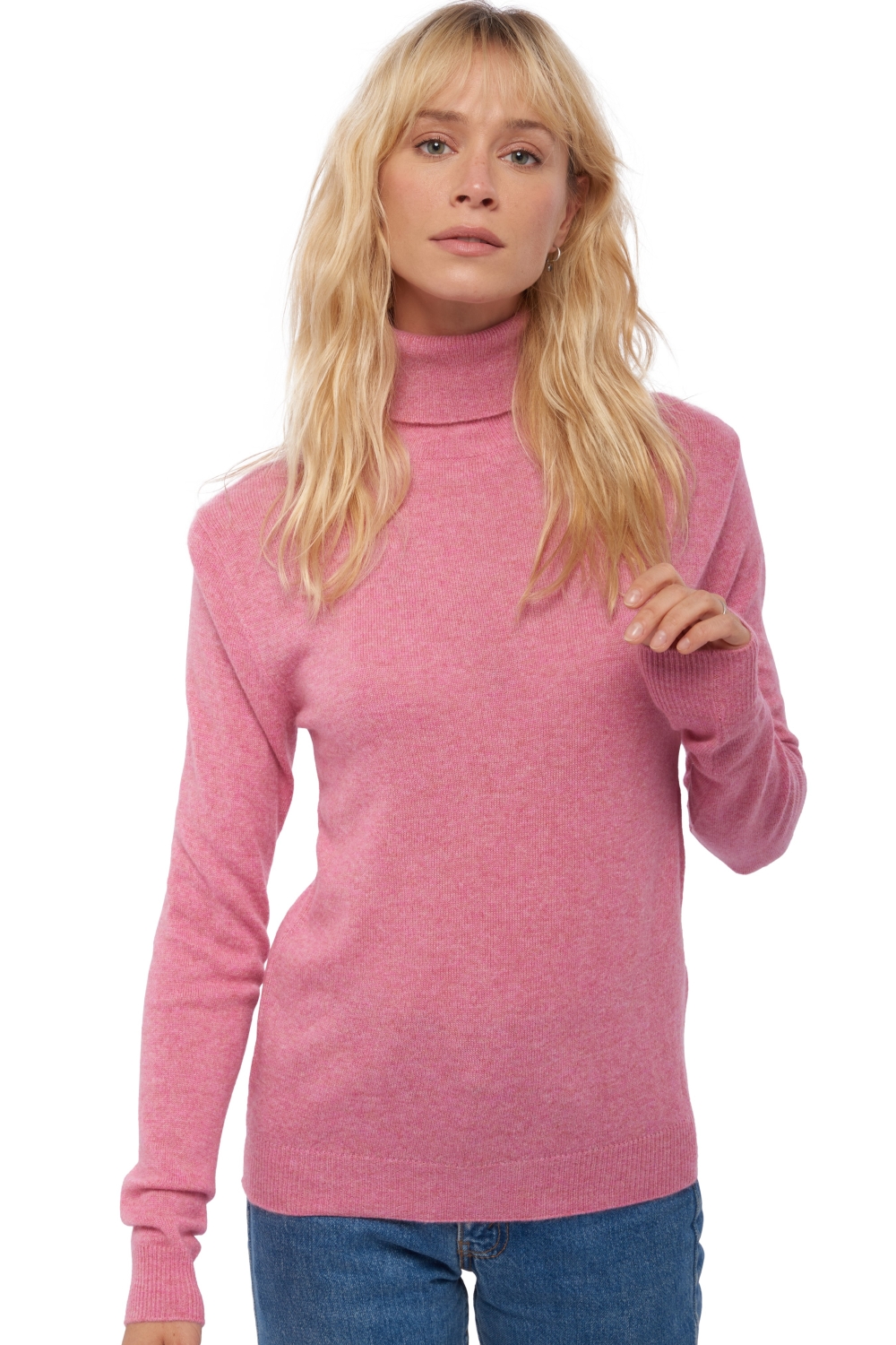 Cashmere cashmere donna collo alto tale first carnation pink s