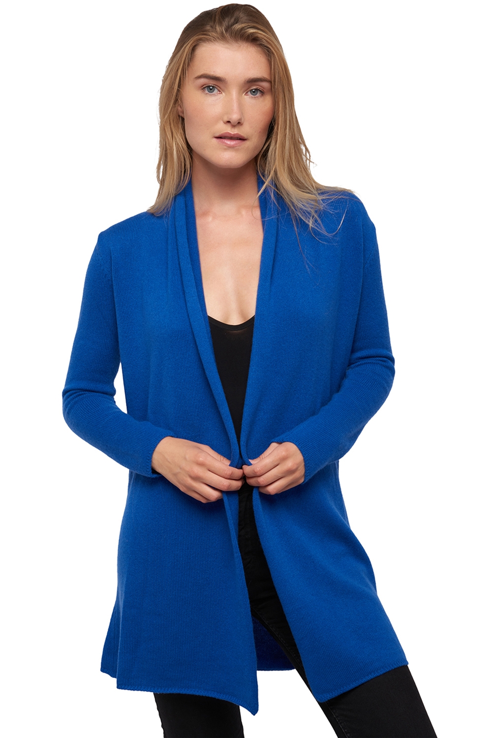 Cashmere cashmere donna maglioni in filato grosso perla blu lapis 2xl