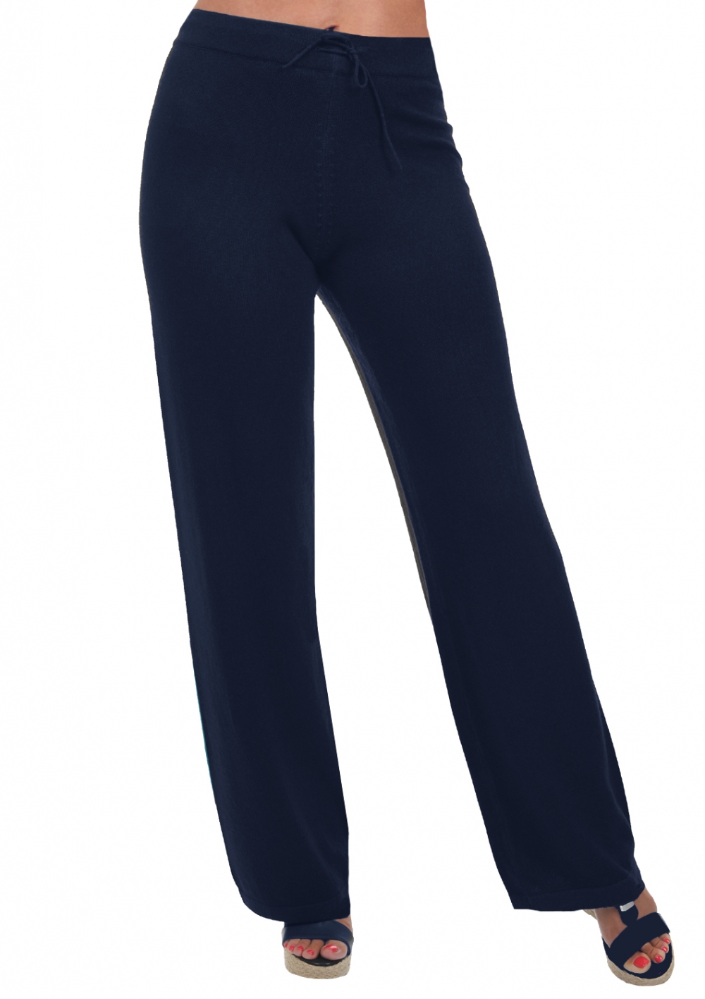 Cashmere cashmere donna pantaloni leggings malice blu notte 4xl