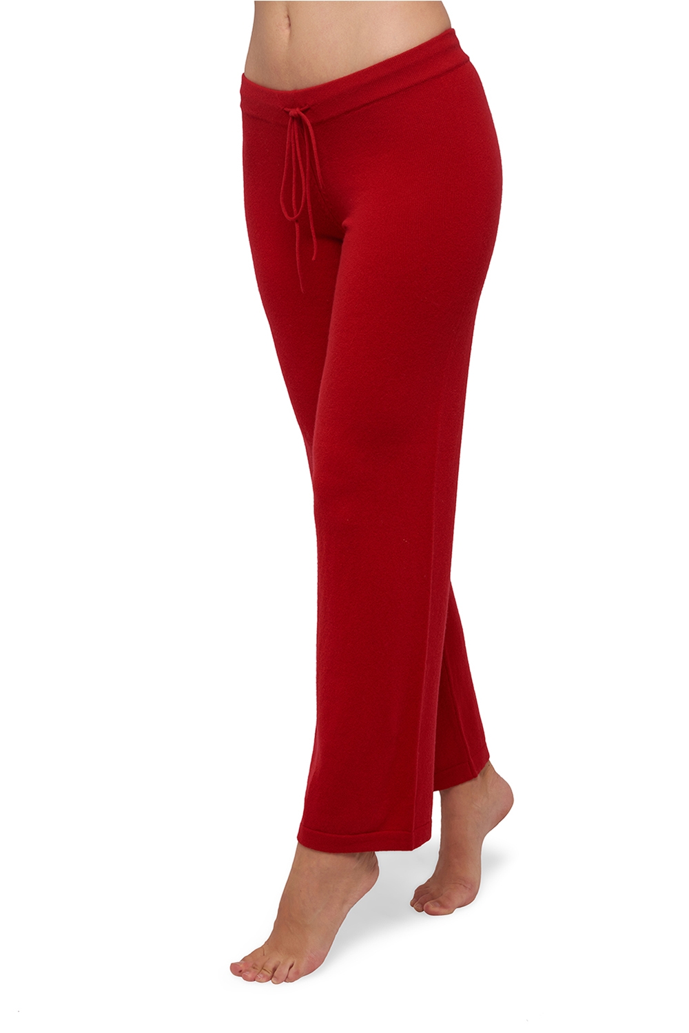 Cashmere cashmere donna pantaloni leggings malice rosso rubino m