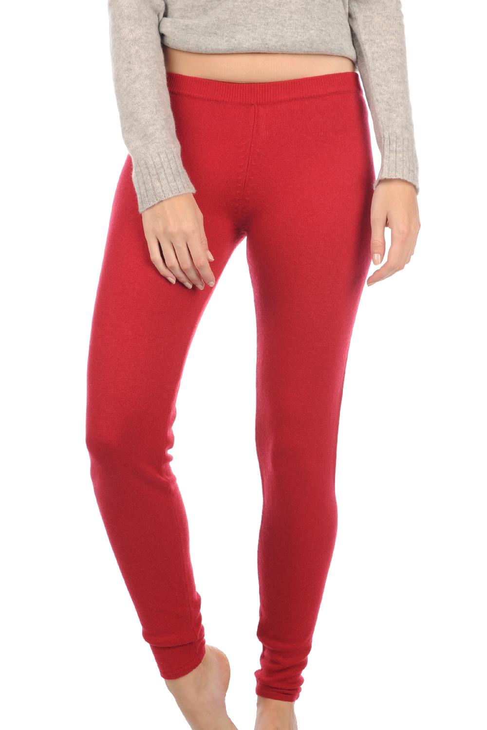 Cashmere cashmere donna pantaloni leggings xelina rosso rubino m