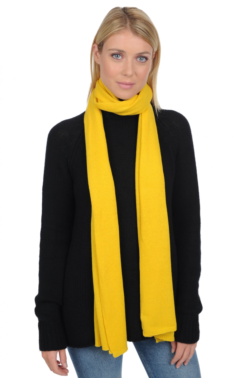 Cashmere cashmere donna sciarpe foulard miaou tournesol 210 x 38 cm