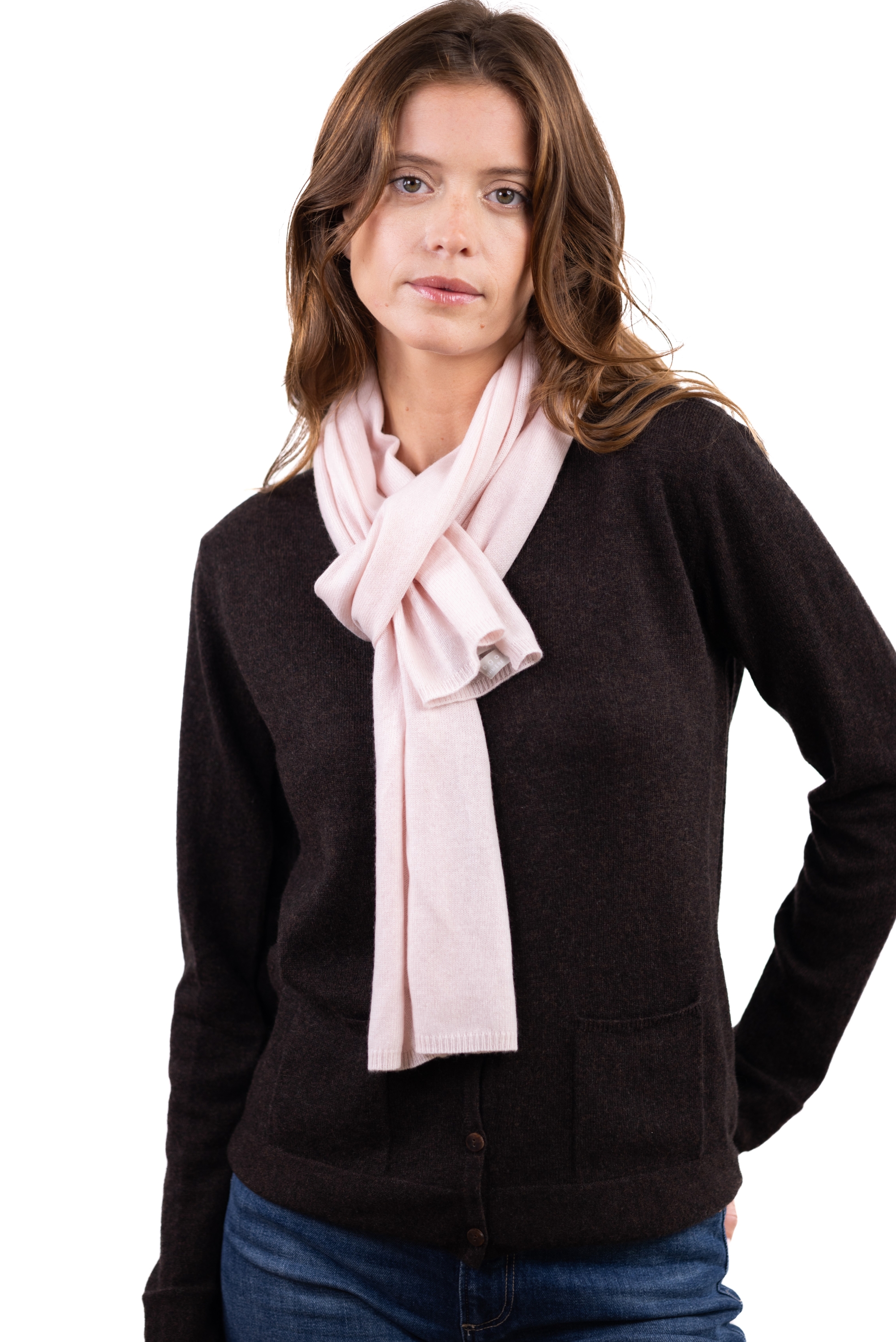 Cashmere cashmere donna sciarpe foulard ozone mallow 160 x 30 cm