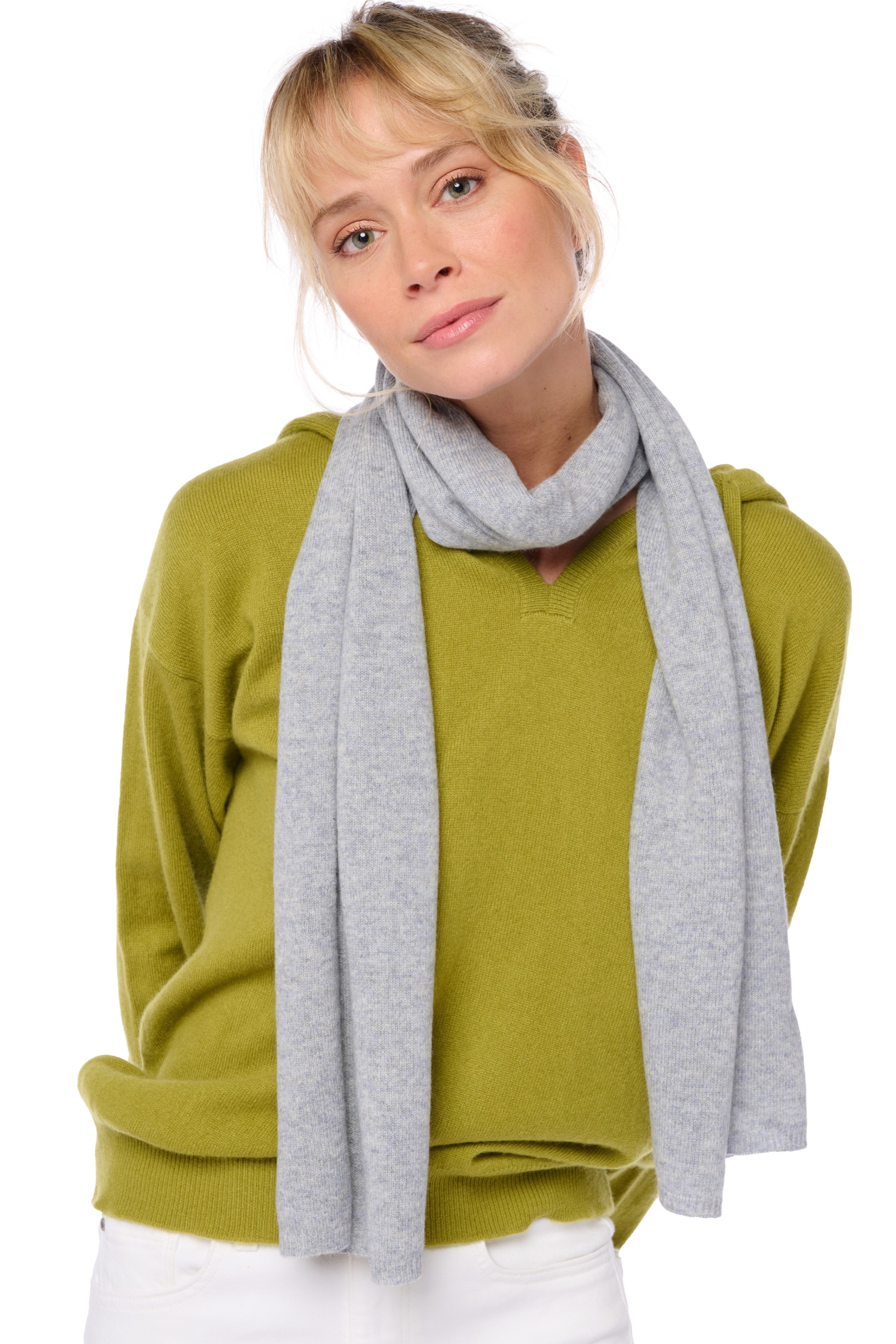 Cashmere cashmere donna sciarpe foulard ozone quarry 160 x 30 cm