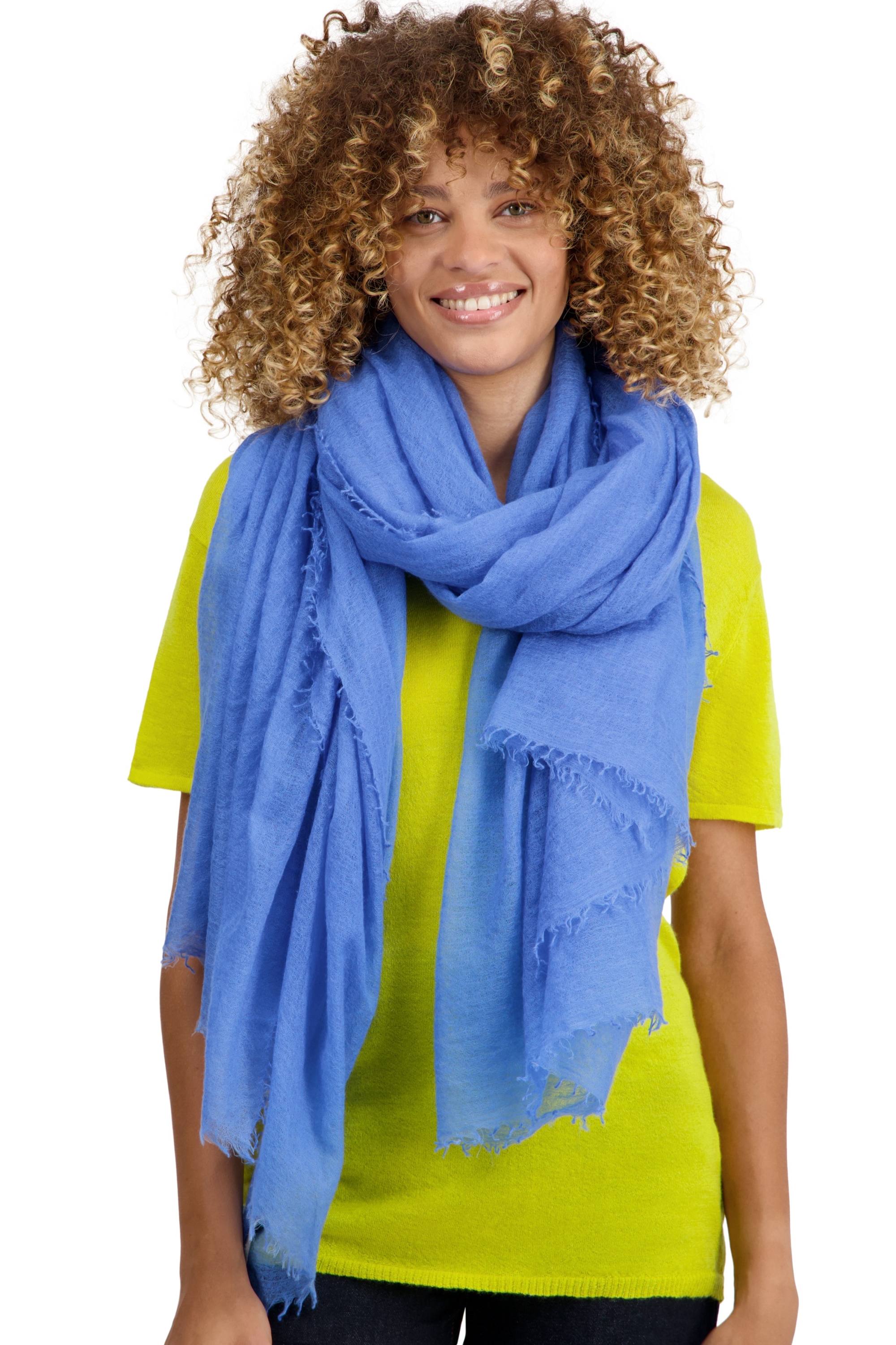 Cashmere cashmere donna sciarpe foulard tonka fiordaliso 200 cm x 120 cm