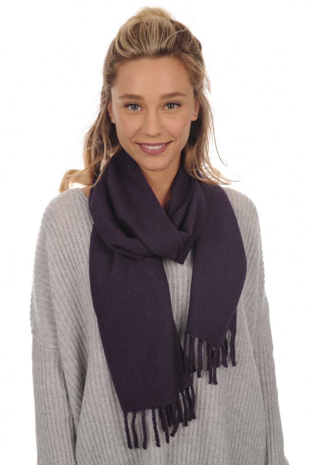 Cashmere cashmere donna sciarpe foulard zak170 mora 170 x 25 cm