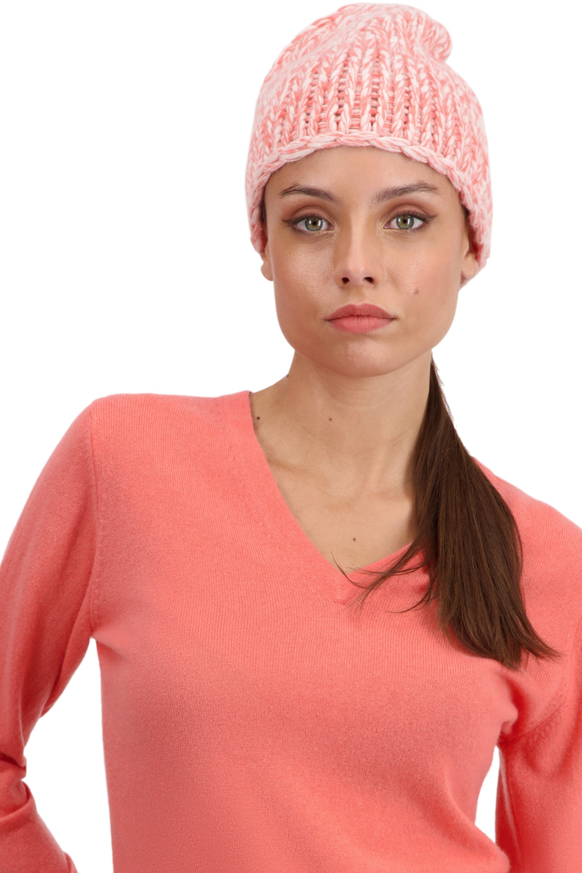 Cashmere cashmere donna tchoopy natural ecru rosa pallido peach 26 x 23 cm