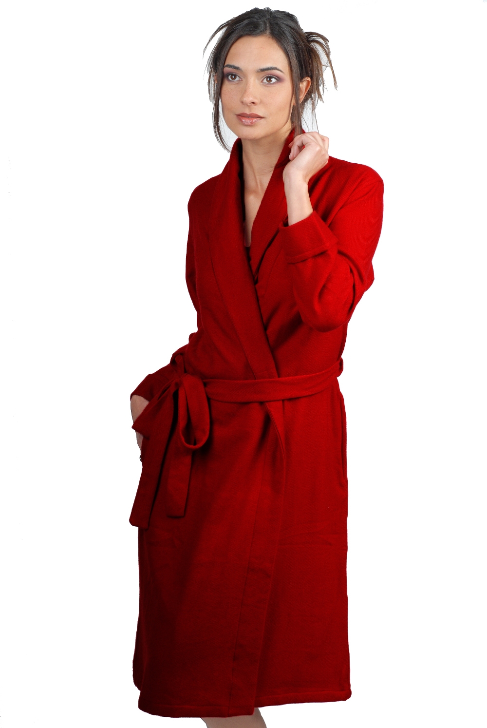 Cashmere cashmere donna vestaglie mylady rosso intenso t4
