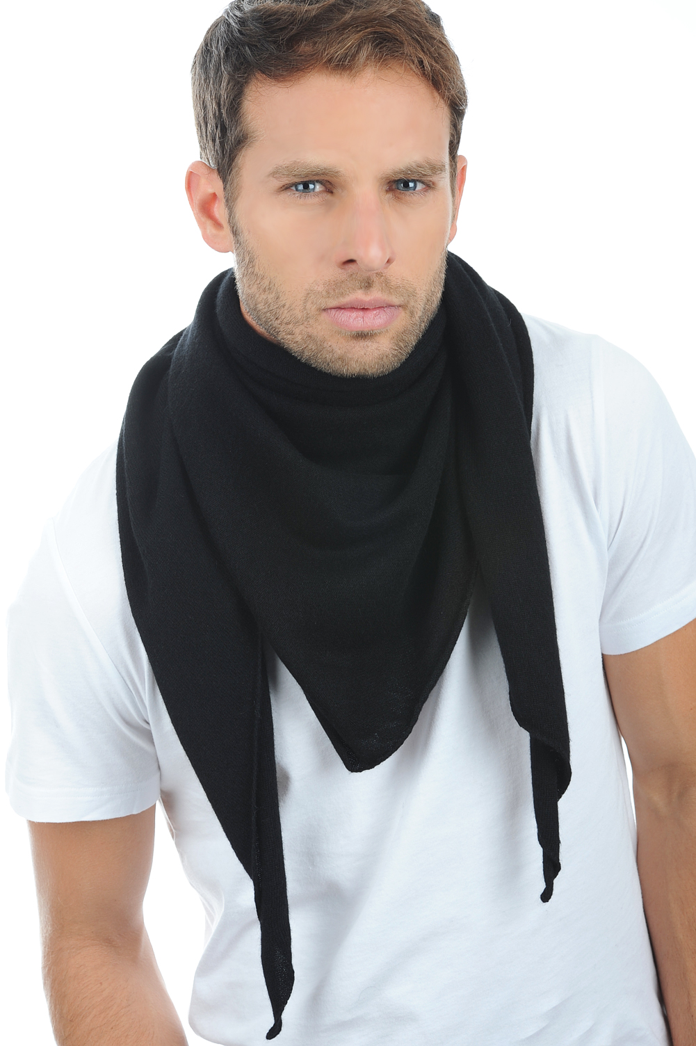 Cashmere uomo sciarpe foulard argan nero taglia unica