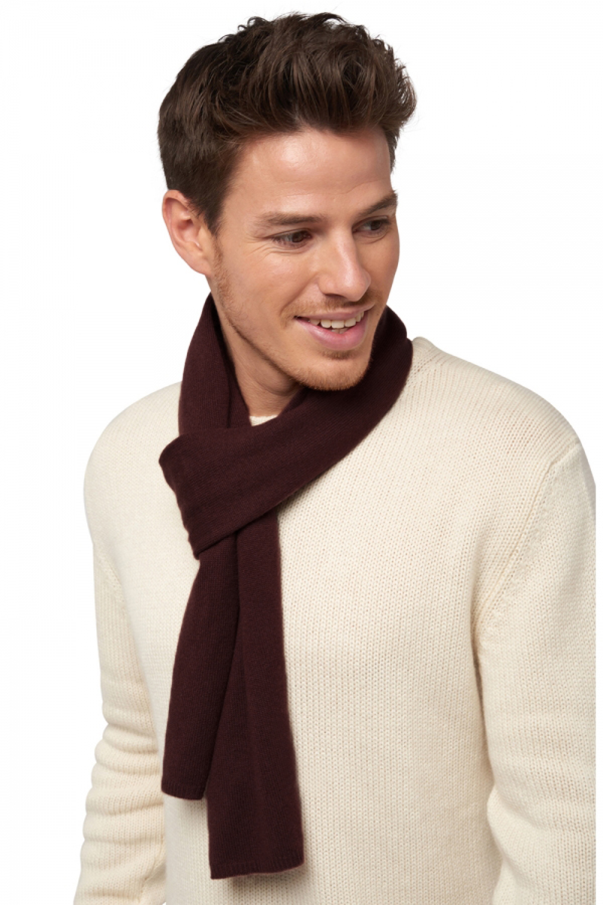 Cashmere uomo sciarpe foulard ozone cinnabar 160 x 30 cm
